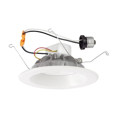 Designers Fountain 6 inch 3000K White Remodel Integrated LED Recessed Can Trim with Changeable Trim Ring EVL6741BWH30